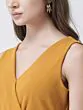 Women Mustard Yellow Solid Basic Jumpsuit