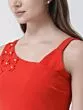 Women Red Solid Basic Jumpsuit