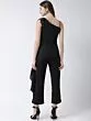 Women Black Solid Basic Jumpsuit