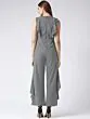 Women Black & White Striped Ruffled Basic Jumpsuit