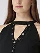 Women Black Solid Layered Basic Jumpsuit