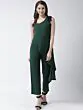 Women Green Solid Basic Jumpsuit