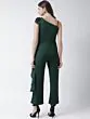 Women Green Solid Basic Jumpsuit