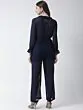 Women Navy Blue Solid Basic Jumpsuit