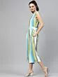 White & Blue Striped Culotte Jumpsuit