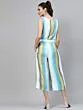 White & Blue Striped Culotte Jumpsuit