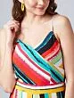 Women Multicoloured Striped Basic Jumpsuit
