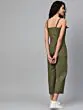 Women Olive Green Solid Basic Jumpsuit