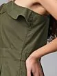 Women Olive Green Solid Basic Jumpsuit