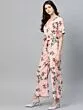 Women Pink & Green Floral Print Basic Jumpsuit