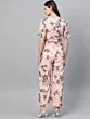 Women Pink & Green Floral Print Basic Jumpsuit