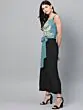 Women Blue & Black Printed Basic Jumpsuit