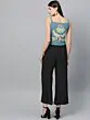 Women Blue & Black Printed Basic Jumpsuit