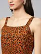 Brown & Black Printed Basic Jumpsuit