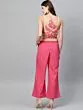 Women Pink & Beige Printed Basic Jumpsuit