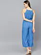 Women Blue & Pink Printed Basic Jumpsuit