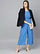 Women Blue & Pink Printed Basic Jumpsuit