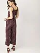 Women Black & Red Printed Basic Jumpsuit