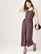 Women Black & Red Printed Basic Jumpsuit