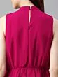 Women Pink Solid Basic Jumpsuit With Embroidered Detailing