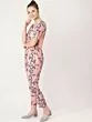 Women Pink & Navy Blue Printed Basic Jumpsuit