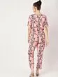 Women Pink & Navy Blue Printed Basic Jumpsuit