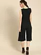 Women Black Solid Culotte Jumpsuit