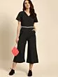 Women Black Solid Basic Jumpsuit