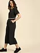 Women Black Solid Basic Jumpsuit