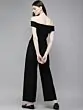 Women Black Solid Basic Jumpsuit