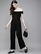 Women Black Solid Basic Jumpsuit