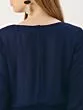 Women Navy Blue Solid Culotte Jumpsuit