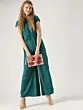 Teal Green Solid Basic Jumpsuit