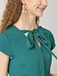Teal Green Solid Basic Jumpsuit