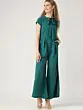 Teal Green Solid Basic Jumpsuit