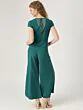 Teal Green Solid Basic Jumpsuit