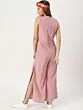 Pink Solid Basic Jumpsuit