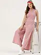 Pink Solid Basic Jumpsuit