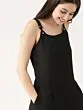 Black Solid Culotte Jumpsuit