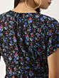 Women Black & Blue Printed Culotte Jumpsuit