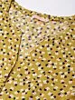 Women Mustard Yellow & Off-White Printed Basic Jumpsuit