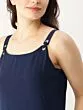 Navy Blue Solid Culotte Jumpsuit