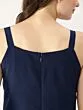 Navy Blue Solid Culotte Jumpsuit