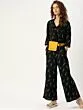Women Black & Green Printed Jumpsuit