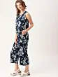 Blue Printed Basic Jumpsuit