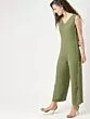 Green Solid Basic Jumpsuit