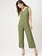 Green Solid Basic Jumpsuit