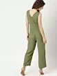 Green Solid Basic Jumpsuit