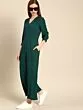 Women Green Solid Basic Jumpsuit