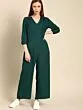 Women Green Solid Basic Jumpsuit